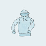 Hoodie - Blue, No